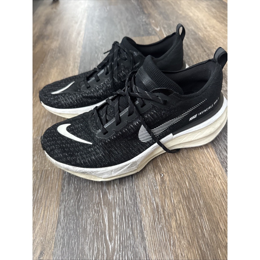 Nike ZoomX Invincible Run FK 3 Running Shoes 'Black White' Men's Size 10.5
